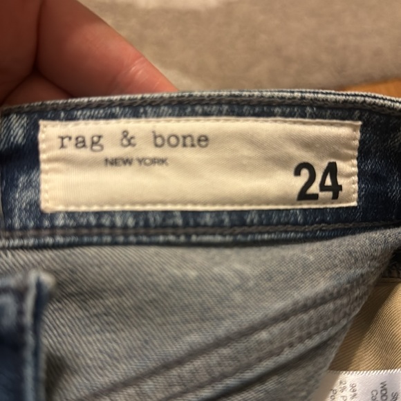 rag & bone, Nina High Rise Ankle Skinny Jeans in Pearl, Size 24 - Picture 6 of 11